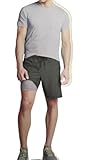 Copper & Oak Endurance Men's All Day Short (US, Alpha, X-Large, Regular, Regular, Green)