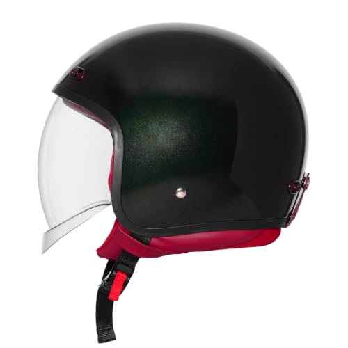 Image of Steelbird SBH-67 Retro 5.0 DOT and ISI Certified Open Face Helmet for Men and Women
