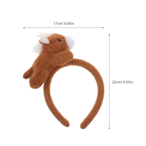 Bandeau oreilles de cheval marron sans douleur pour coiffure festive - 2