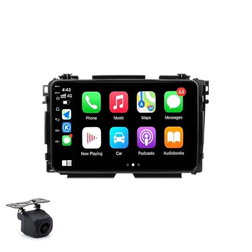 9 Pulgadas Android 13 Radio Coche para Honda Vezel HR-V HRV 2015-2017 con Android Auto/Carplay GPS WiFi Bluetooth Radio FM Pantalla Dividida USB Control del Volante GPS Coche Navegador(2+32G)