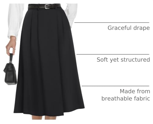 Image of Casly Lamiit A-Line Midi Skirts for Women Business Skirt