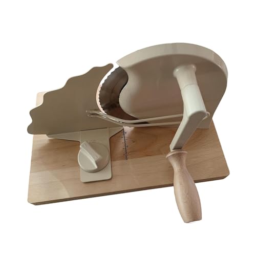 MotiveTech Cortadora de Pan Casera con Grosor Ajustable Crujiente, Beige