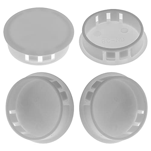 Image of 25 Pcs White 1 1 /2 Inch (38mm) Hole Plug | Plastic, Round End Cap, Flush Type Tube Insert, For Chair Furniture Glide Protectors