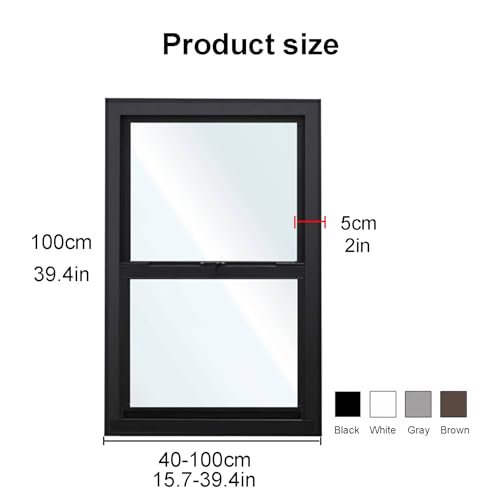 Pionowe aluminiowe okno serwisowe do ciężarówek spożywczych, restauracji i wózków mobilnych, konstrukcja montażu podtynkowego (60 x 100 cm) do łazienek i stojaków na przekąski