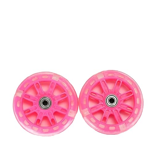YehVeh 4 Pack Bicycle Training Wheels Replacement Flash & Mute Bike Stabiliser Wheel Mount Parts for Kids Cycling Support Repair Rear Assist System Boys Girls Single Speed Bikes (M8 Hole)