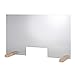 Produktbild APS 98014 Hygieneschutzwand, Schutzwand, Nies und Hustenschutz, Hygieneschutzwand aus Glas, transparenter Hygieneschutz 75 x 24 cm, Höhe 47, 50 cm, Klar