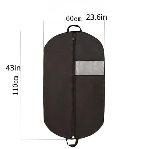Garment Bags for Travel 2 Pack Closet Storage Suit Bags Hanging Clothes Bag Mens Women Suits Cover for Shirts Coats Dresses (Black 2 Pack)2