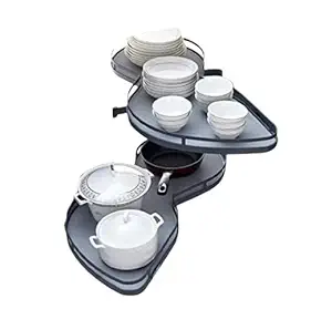 Modular Kitchen Basket / 2 Shelves Kitchen Corner Storage Organizer | Blind Corner.