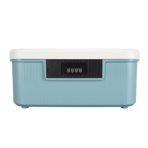 Boîte de rangement verrouillable Irfora de 9L avec code et double couche bleue - 4