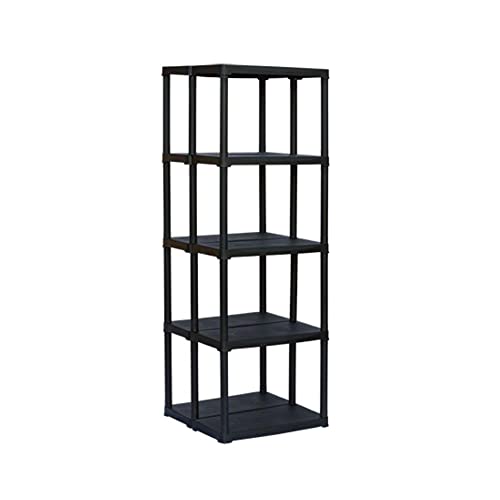 5 estantes de plástico en polipropileno, 600x585xH 1760 mm, profundidad DOBLE