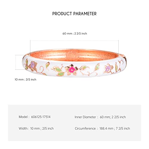UJOY Vintage Bracelet Colorful Cloisonne Women Hinged Bangles Enameled Bracelets Jewelry Gifts 55A823