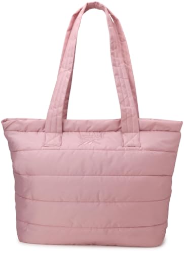 Image of Reebok Womens Tote Bag - Lightweight Carry On Puffer Quilted Tote Bag for Travel Work Travel and Daily Essentials