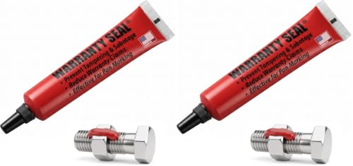 Image of Red Torque Seal - Tamper Proof Cross Check Repair & Maintenance Warranty Torque Marker - 1.8 Oz Squeeze Tube Indicator for Bolts & Fasteners - Made in USA (Pack of 2)
