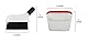 OXO GG COMPACT DUSTPAN & BRUSH SET, Rot, Cremefarben