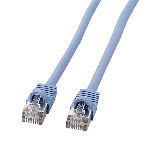 Câble de réseau Cat5e RJ-45 cordon Ethernet blindé Sanwa Supply KB-STP-10LBN bleu 10m