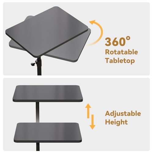 Table en forme de C NiHome réglable en hauteur avec pieds ajustables - 5
