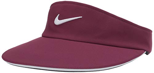 Nike Women's Nike Aerobill Statement Visor, Villain Red/White, Misc