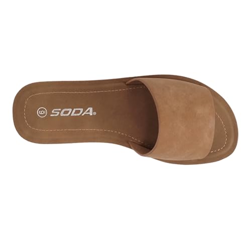 Soda EFRON S Women Flip Flops Basic Plain Slippers Slip On Sandals Slides Casual Peep Toe Beach thumb #3