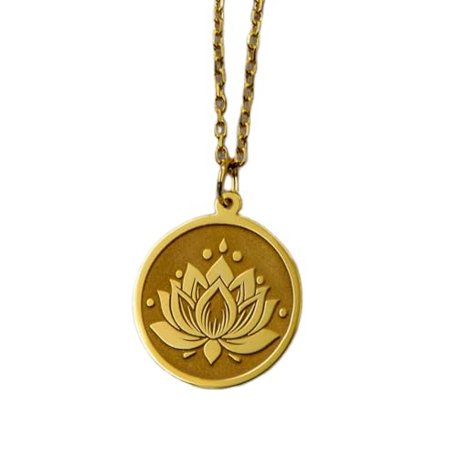 Collier lotus argent 925 avec pendentif chaîne minimaliste