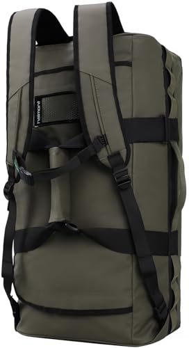 Haimont Water Resistant Backpack Duffle Heavy Duty Convertible Duffle Bag with Backpack Straps for Gym, Sports, Travel, Army Green, 60L