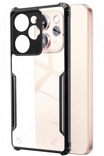 Image of SPAZY CASE Oppo Reno 15 Pro Mini Back Cover | Transparent Crystal Clear Hard PC Back Case with TPU Bumper, Drop Protection Case Cover for Oppo Reno 15 Pro Mini