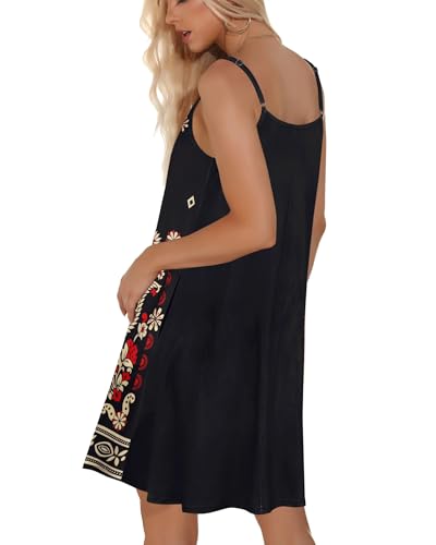 Image of JOELLYUS Womens Spaghetti Strap Dress Summer Dresses Beach Cover Ups Casual Sundresses with Pockets 2026