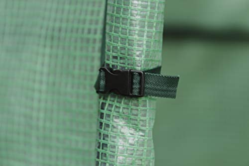 Gardman R08768 Walk In Greenhouse With Round Roof, Side Zipper Entry And Shelving Included. Reinforced Polyethylene Cover For Long Life. Dimensions: 75" X 50" X 78" Inches (Lxwxh), Green #TOP3