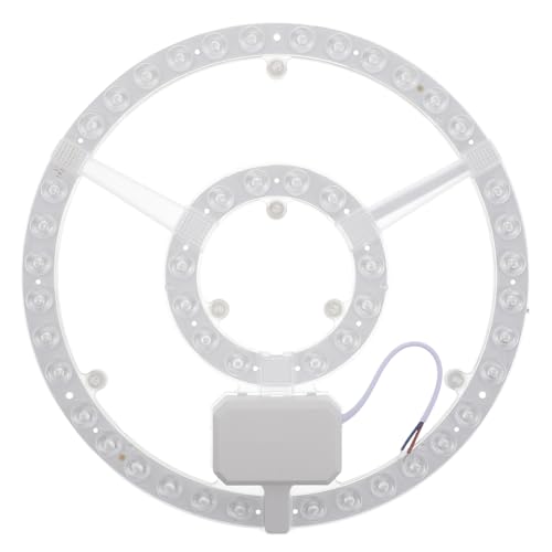 Angoily Panneau lumineux LED de remplacement pour plafonnier | Panneau circulaire | Ampoule fluorescente circulaire 48 W | Lumière du jour 6000 K pour salon,...