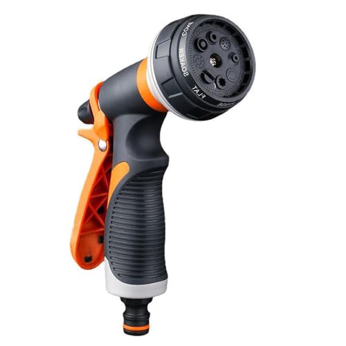 UQMIQURA Gartenbrause, 8 Einstellbare Garten Handbrause Spritzpistole, Einstellbarer Wasserdurchfluss Bewässerungsbrause für Bewässerung Rasen, Haustier Baden, Autowaschen, Bürgersteig Reinigung