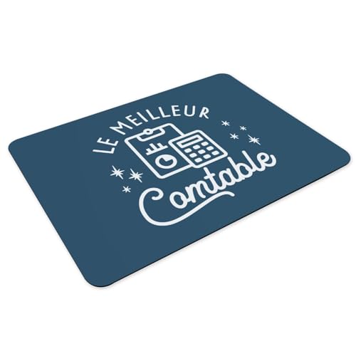 Set de table bleu en caoutchouc grand format lot de 4 pour comptable - 3