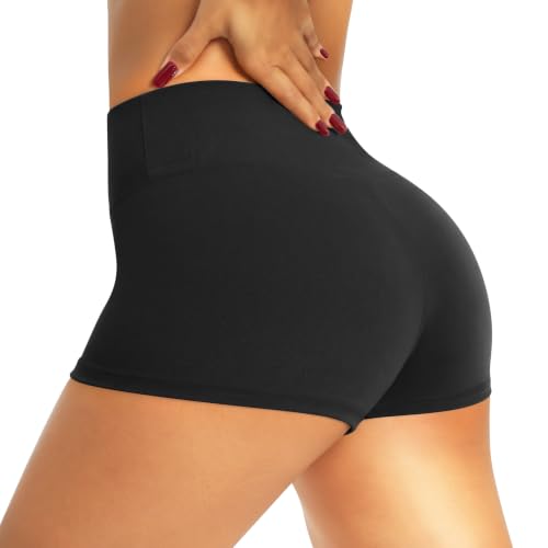 QGGQDD Workout Biker Shorts for Women - 3'/5'/8' High Waisted Tummy Control Spandex Booty Shorts for Gym Yoga Volleyball