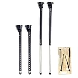 Benbuoo Adjustable Folding Table Legs 22-36', Heavy Duty Metal, Set of 4 | Height Adjustable, Foldable, Sturdy | for DIY Desks, Computer Tables, Office Workstations, RV Camping, Outdoor Furniture