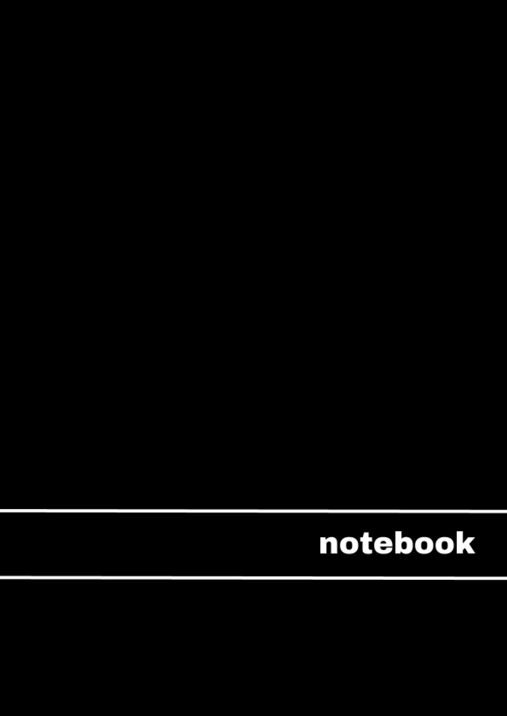 Notebook: A4 Notebook plain unlined 200 pages black cover