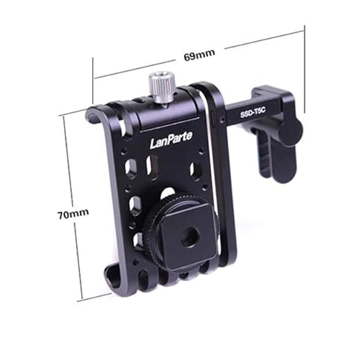 Image of Samsung SSD Holder Clamp with Cold Shoe for Samsung T5 SSD By Lanparte (Only Holder Include)