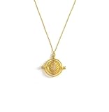 Hefnoya Time Travel Necklace - Hourglass Rotating Necklace Pendant, for Costume Accessory Jewelry and Gift Fans, Birthday