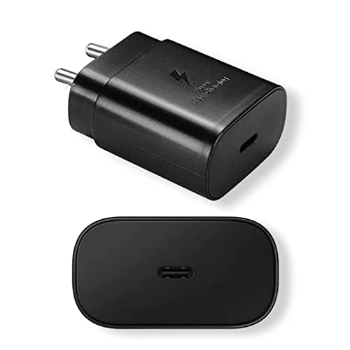 Image of Original 25 Watt USB-C Super Fast Adapter for Samsung Galaxy S22 Ultra 5G |S22+ 5G|S20 Ultra 5G|S20 Ultra|S10 Lite Only Adapter- Black