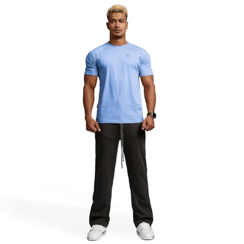 Image of Casual Short Sleeve Crew Neck Classic Wicking Breathable Fitness Muscle Athletic T Shirts Mens