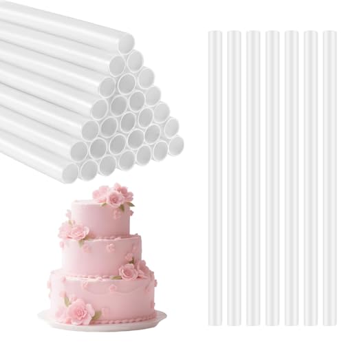 HONQX Tortenstützen Torten Stabilisator Stäbe 24 Stück Kuchenstützen Tortenstützen für Mehrstöckige Torten Stützen Tortendübel 24cm