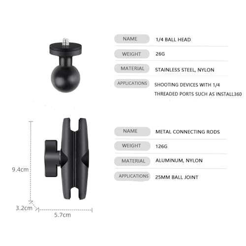 Soporte de cámara compatible con insta360 x4 y kit de moto 7