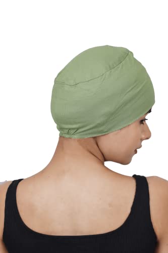 Image of The Headscarves Women Silky Soft Bamboo Viscose Sleep Cap for Hair Loss Chemo Headwear Skull Cap Free Size (Multicolor) (HS3 Multicolor)