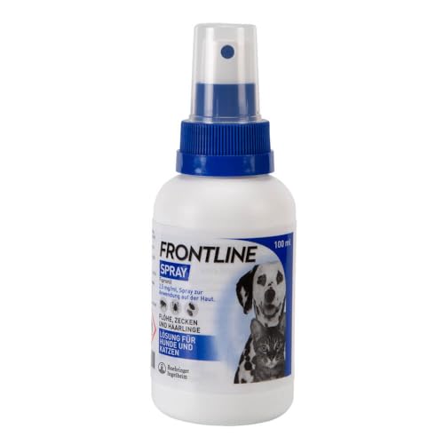 FRONTLINE Spray Hund & Katze 100 ml gegen Zecken, Flöhe & Haarlinge - 2,5 mg/ml - auch für Welpen & Kitten geeignet - mit Sofortwirkung