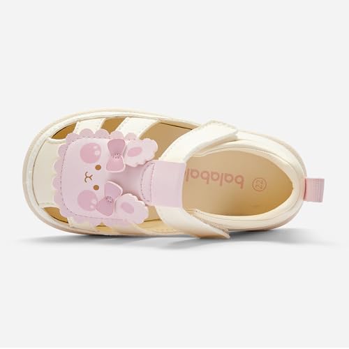 Balabala Toddler Girls Sandals Lightweight Cozy Sandals Cute Summer Shoes with Hook and Loop3