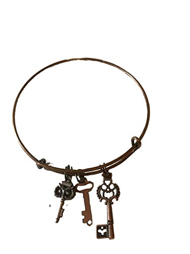 Unlock The Keys to Your Success "Wisdom" Expandable Copper Bangle