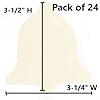 Pack of 24 Unfinished Wood Bell Cutouts - Blank Wooden Bell Craft Shapes to Make Wedding Favors, Christmas Ornaments, Gift Tags and DIY Craft Projects. (Size: 3-1/4" W x 3-1/2" H) #1