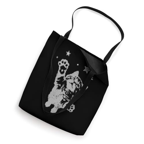 Y2K Cat Jumping Stars Silly 90s 2000s Grunge Vintage Graphic Tote Bag miniatura 2
