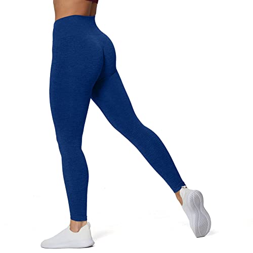 Aoxjox Seamless Workout Leggings for Women High Waisted Vital 3.0 Butt Lifting Tummy Control Yoga Pants (Vital 3.0 Navy, Small)