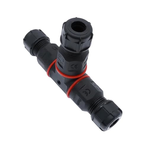 Conector en forma de T de conexión rápida con 3 pines y capacidad de 24A 4