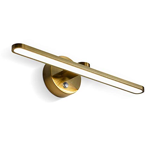 Lumière de miroir de salle de bain LED bronze avec interrupteur