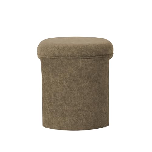 Image of HomePop 24 inch Quinn Modern Ottoman - Mocha Velvet