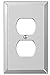Amerelle 66D Mirror Wallplate, 1 Duplex, Grey